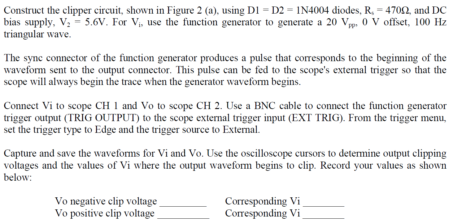 Solved 1 Rs 2 D1 1n4004 Vi T Xfg1 10 C 3 V2 Chegg Com