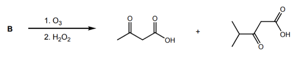 Solved The hydrocrbon B undergoes catalytic hydrogenation | Chegg.com