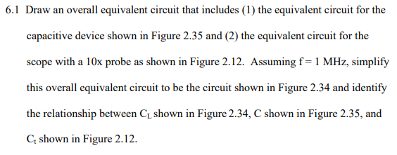 Solved 6.1 Draw an overall equivalent circuit that includes | Chegg.com