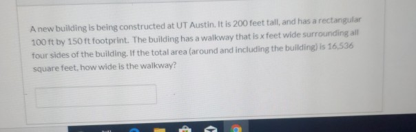 Solved A New Building Is Being Constructed At Ut Austin It Chegg Com