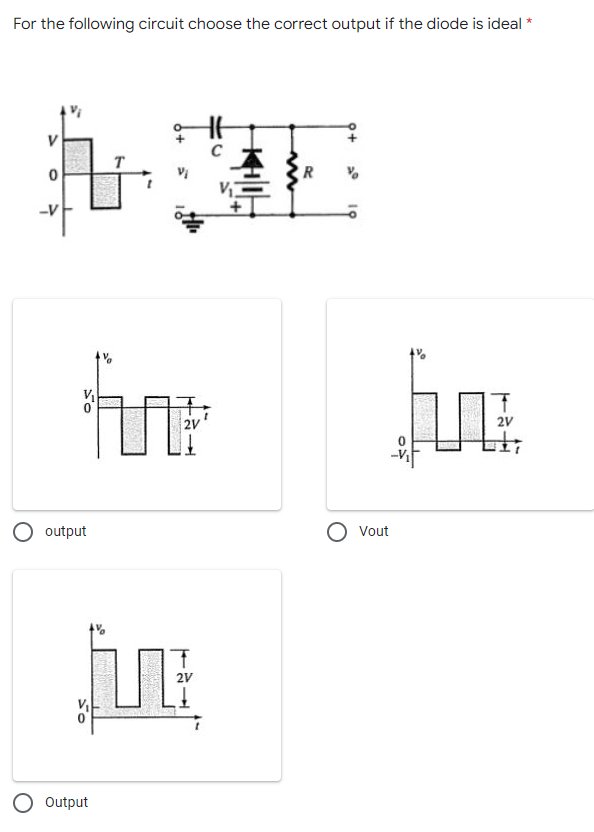 Solved For the following circuit choose the correct output | Chegg.com
