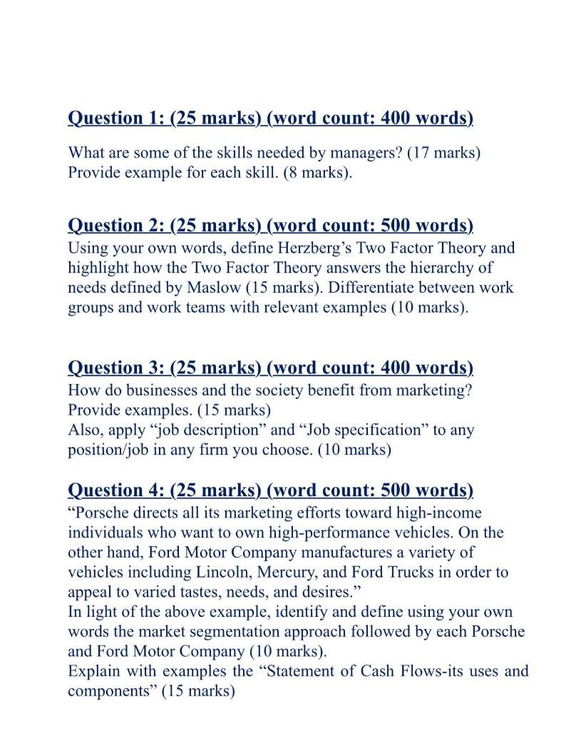 Question 1: (25 marks)_(word count: 400 words). What | Chegg.com