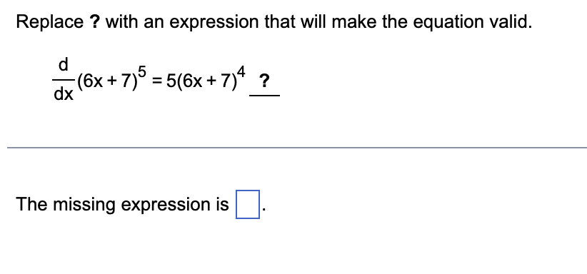 Solved Replace ? ﻿with an expression that will make the | Chegg.com