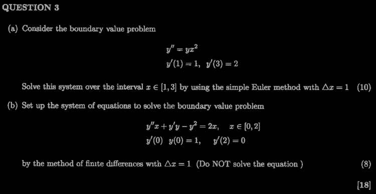 Solved (a) Consider the boundary value problem | Chegg.com