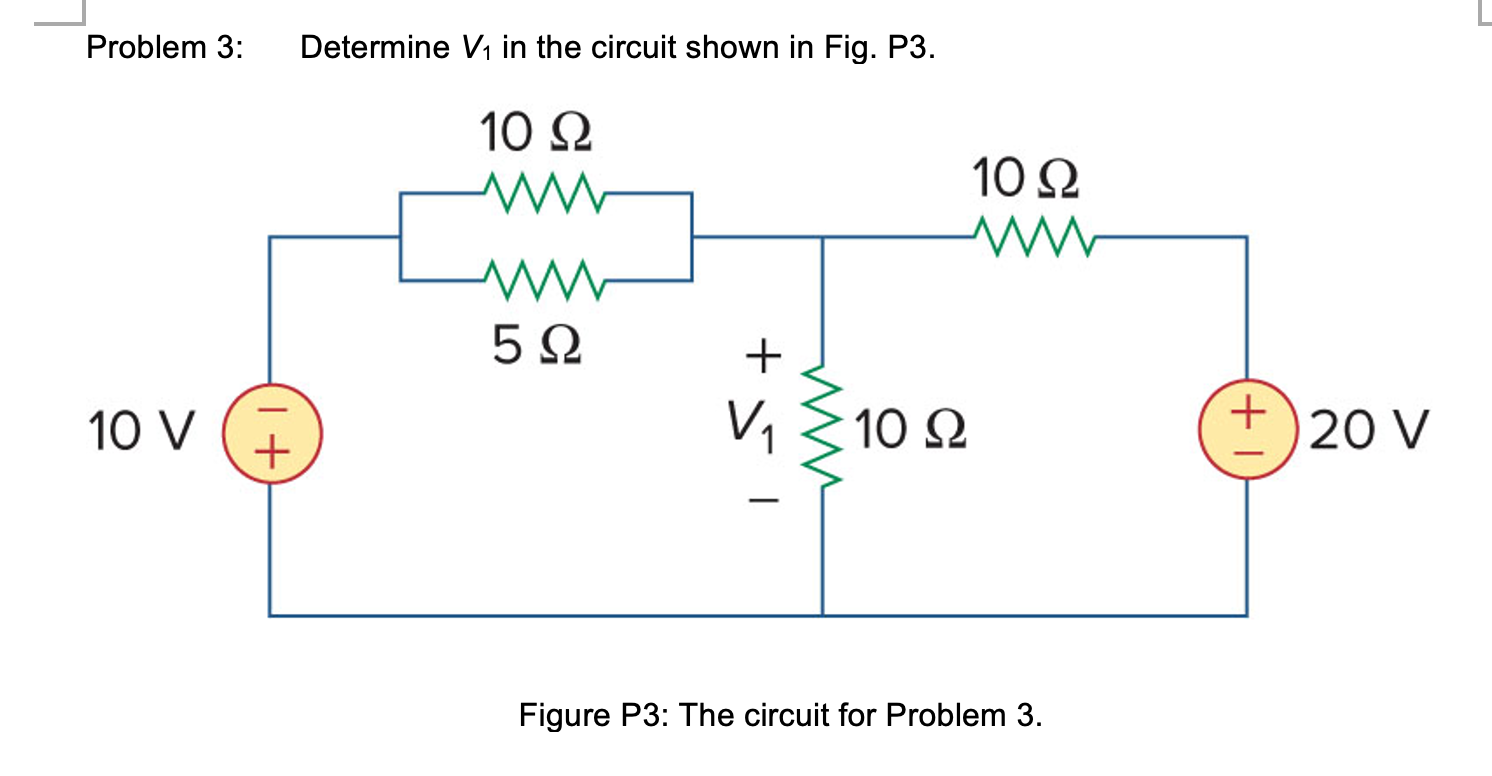 Solved Figure P1: The circuit for Problem 1. Calculate the | Chegg.com