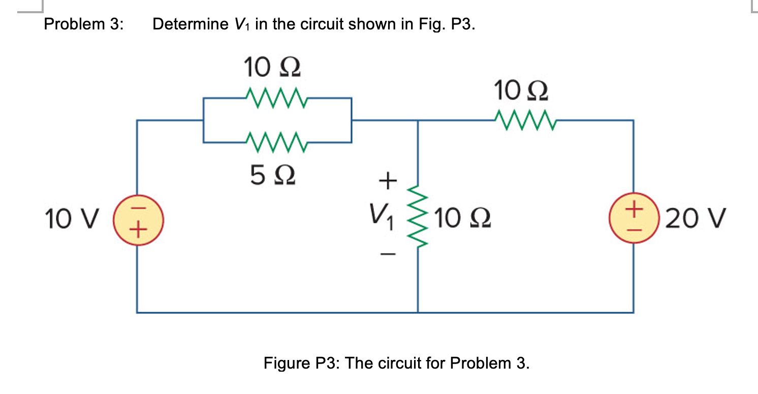 Solved Figure P1: The Circuit For Problem 1. Calculate The | Chegg.com