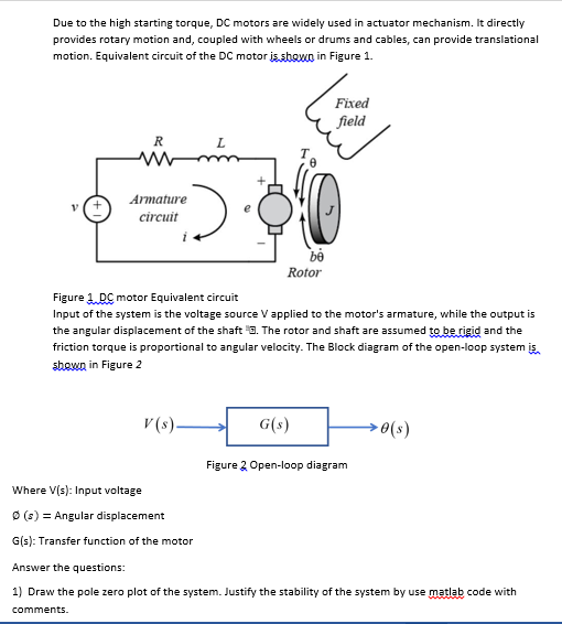 Solved Due to the high starting torque, DC motors are widely | Chegg.com