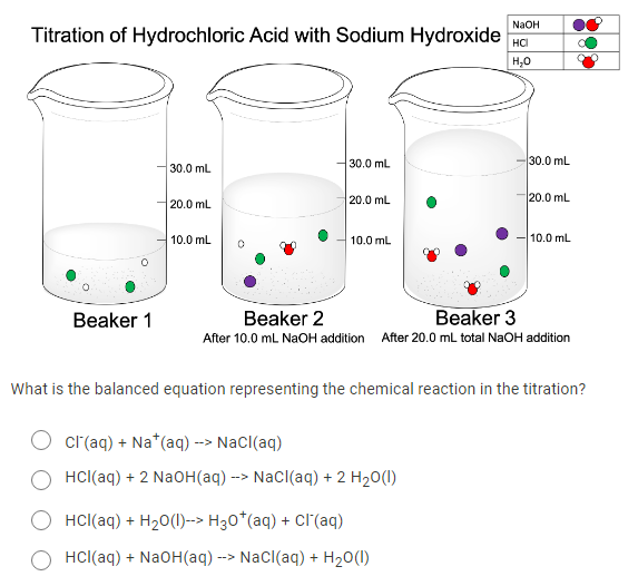 Solved Titration of Hydrochloric Acid with Sodium Hydroxide
