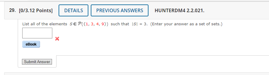 Solved List all of the elements S∈P({1,3,4,9}) such that | Chegg.com