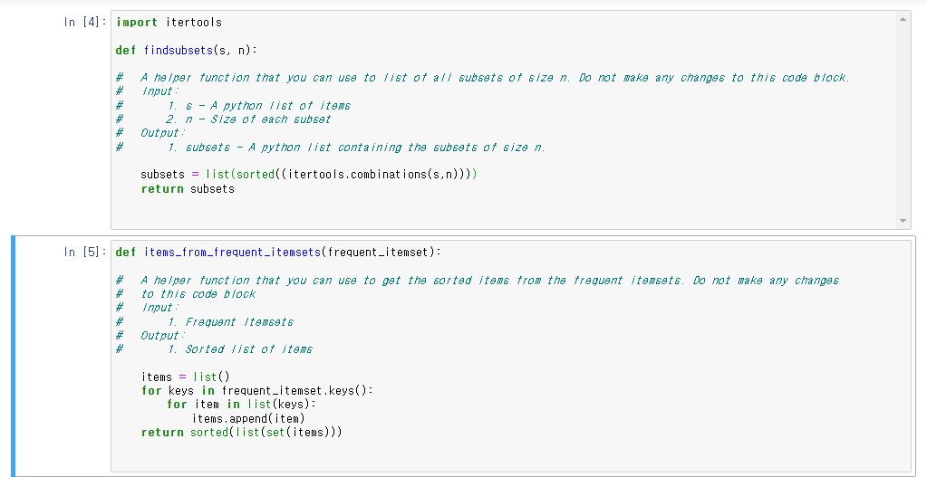 Please help me with apriori implementation data = | Chegg.com