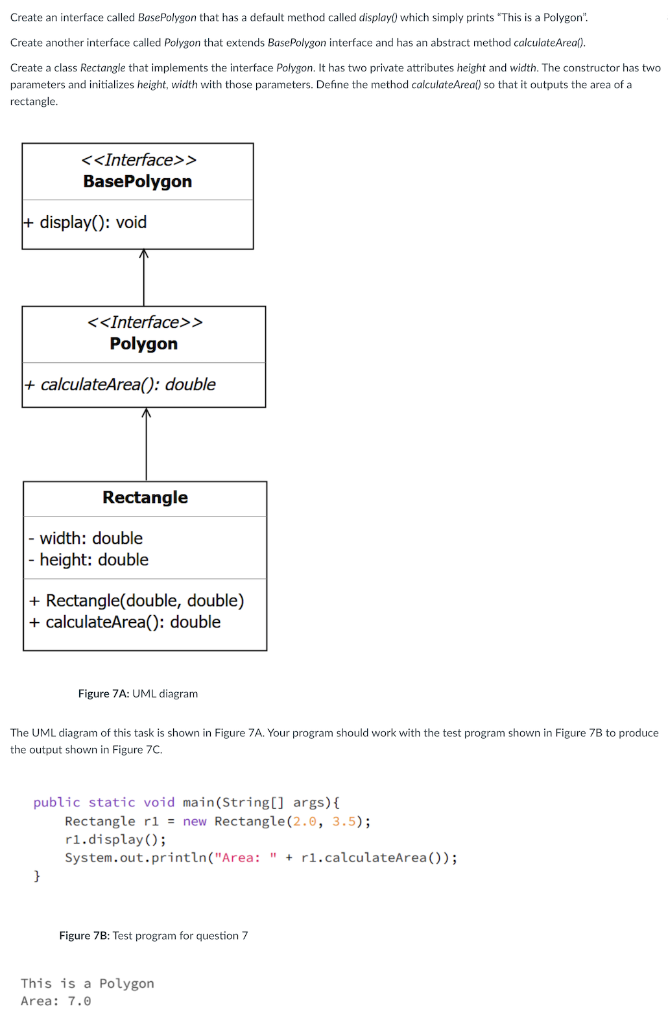 Solved Create an interface called BasePolygon that has a | Chegg.com