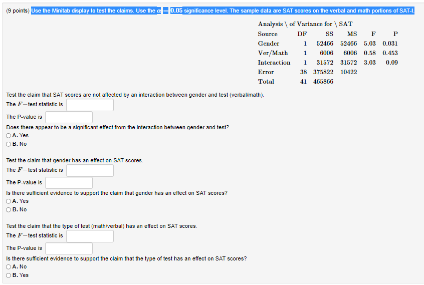 Solved (9 points) Use the Minitab display to test the | Chegg.com
