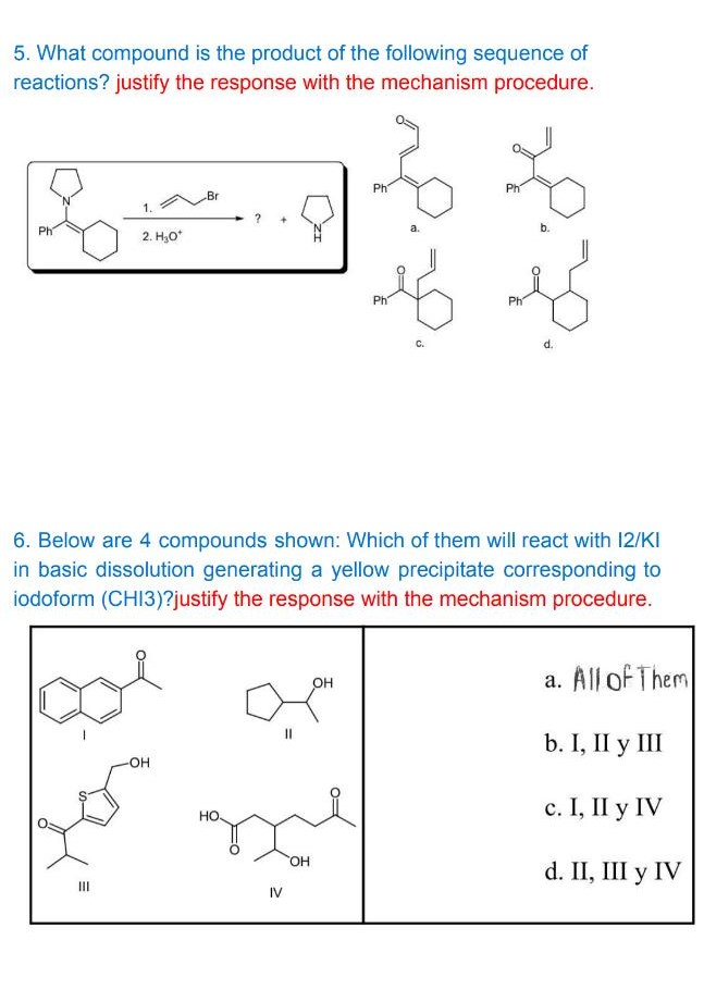 Solved 5. What compound is the product of the following | Chegg.com