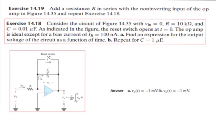 Solved Exercise 14.19 Add a resistance R in series with the | Chegg.com