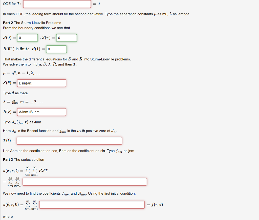 1 Point Solve The Two Dimensional Wave Equation Chegg Com