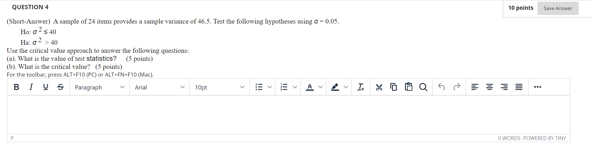 Solved QUESTION 4 10 points Save Answer (Short-Answer) A | Chegg.com
