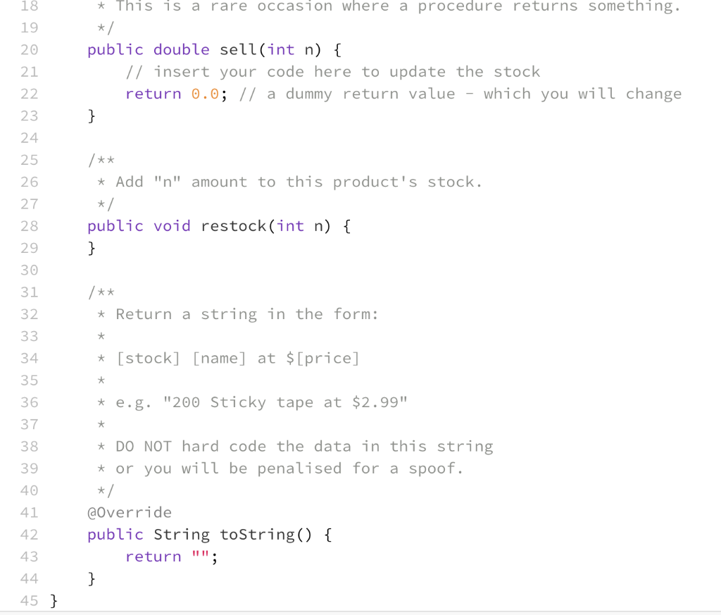 Solved Solve in Java: Store specification: A store sells one | Chegg.com