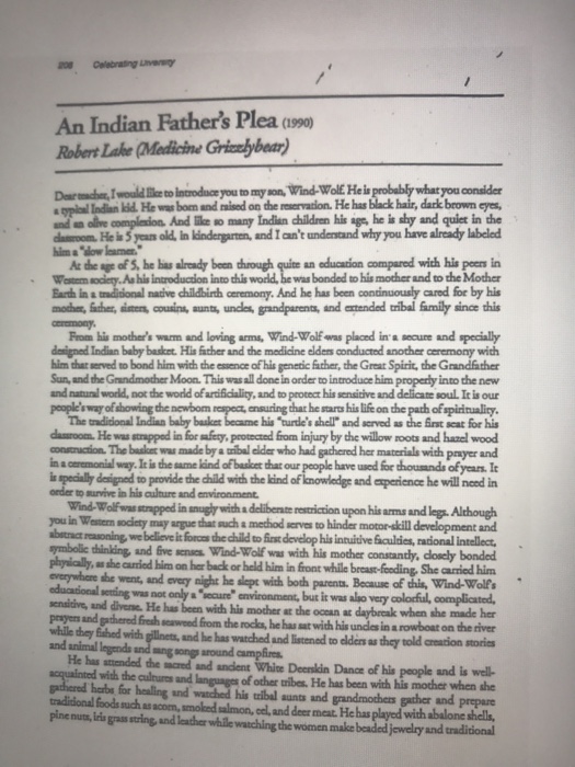 an indian father's plea essay
