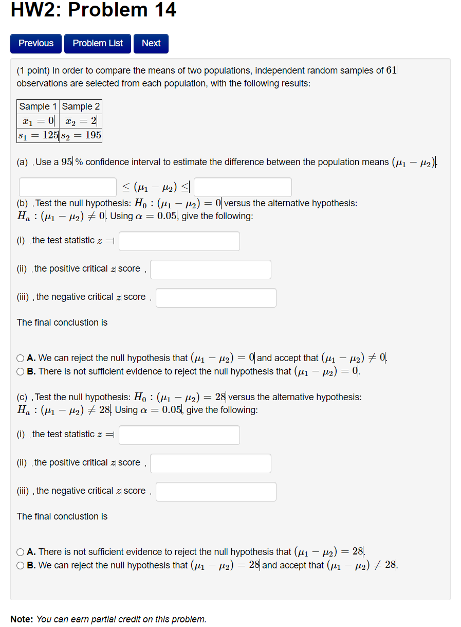 Solved HW2: Problem 14 Previous Problem List Next (1 point) | Chegg.com