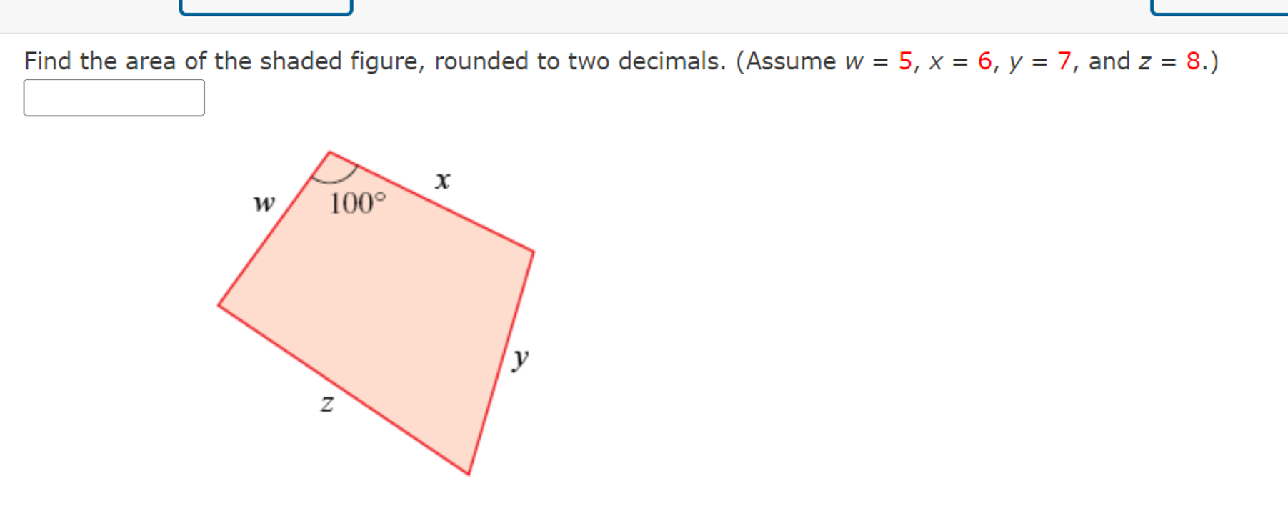 Solved Find the area of the shaded figure, rounded to two | Chegg.com