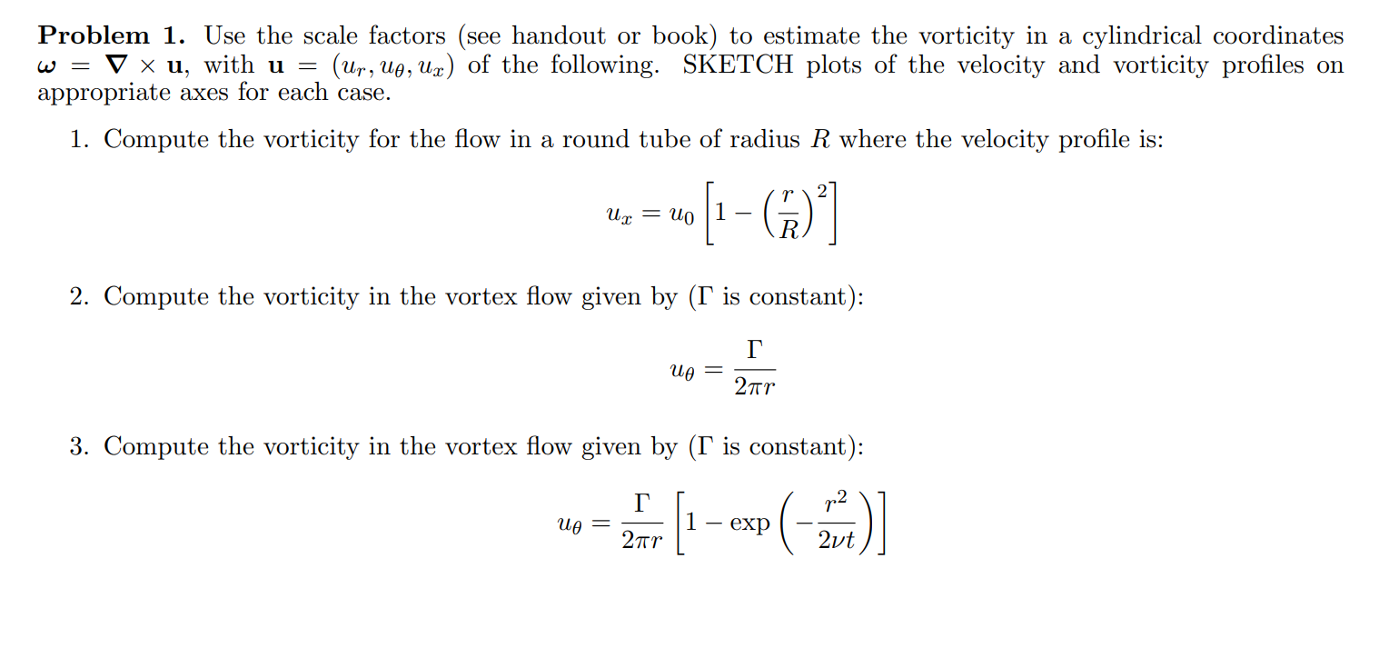 Solved Problem 1. Use the scale factors (see handout or | Chegg.com