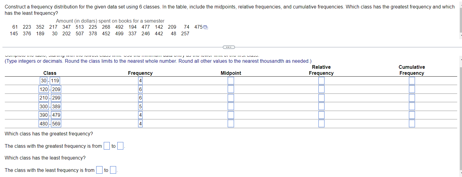 WHAT IS THE FREQUENCY OF THE CLASS WITH THE MOST VALUES visual data 3