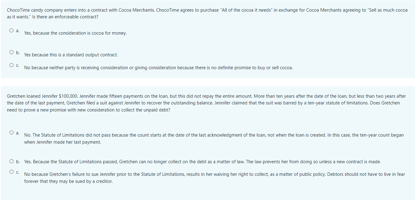 Solved Read the following scenario and select the correct | Chegg.com