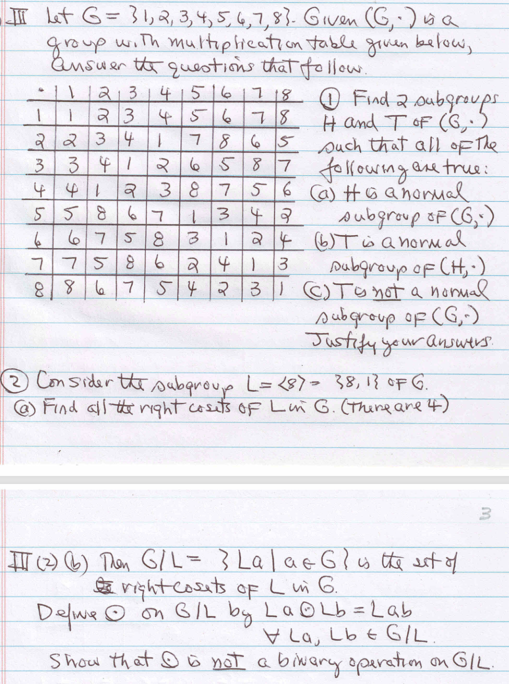 Solved ។ 1 - نع ) 3 Q IT Let G= 31, 2, 3, 4, 5, 6, 7, 83. | Chegg.com