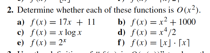 Solved Q) Determine whether each of the functions is | Chegg.com