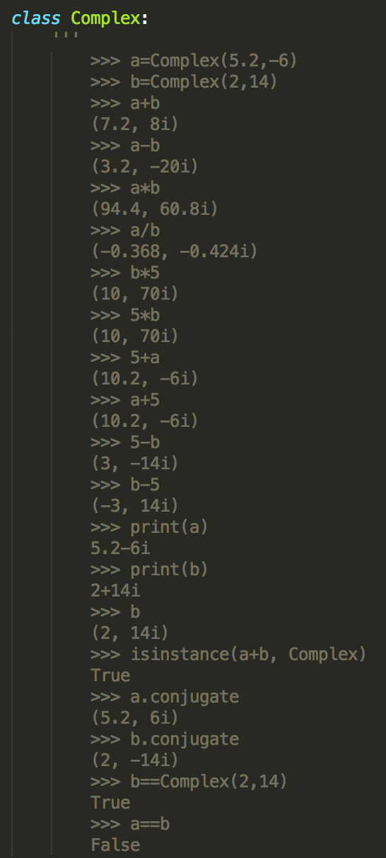 Solved 15 pts) Write the class Complex that supports the | Chegg.com