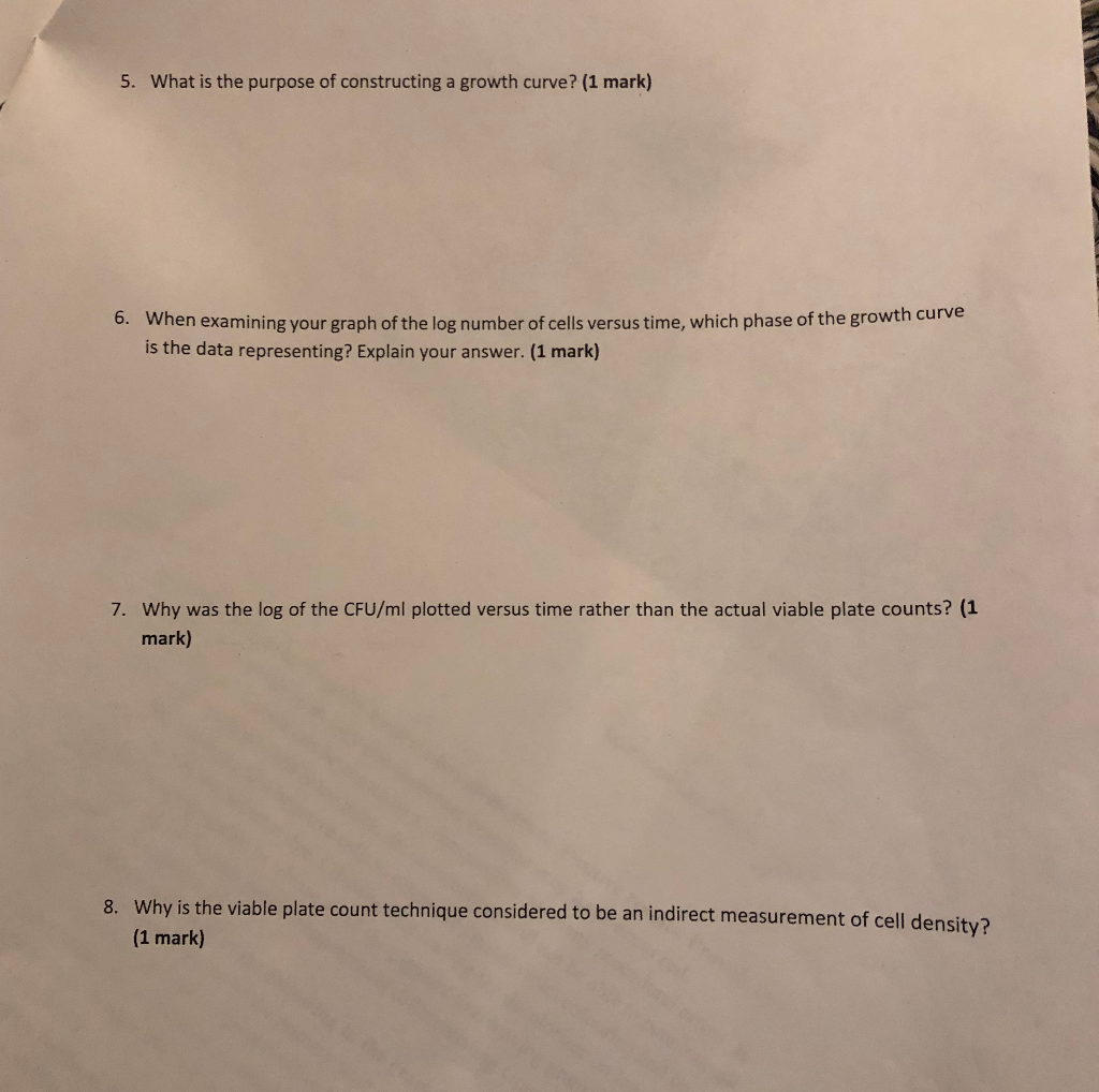 Solved Did I Calculate The Cfu Ml Correctly And Could You Chegg Com