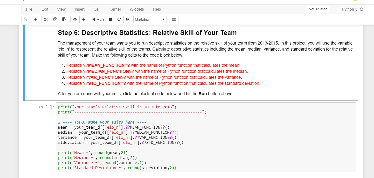 Solved Insert Not Trusted Python 3 O File a Edit View B