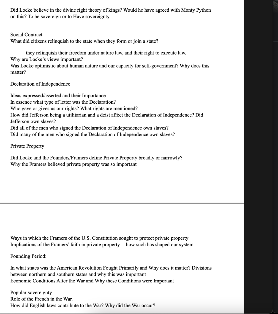 Solved Did Locke believe in the divine right theory of