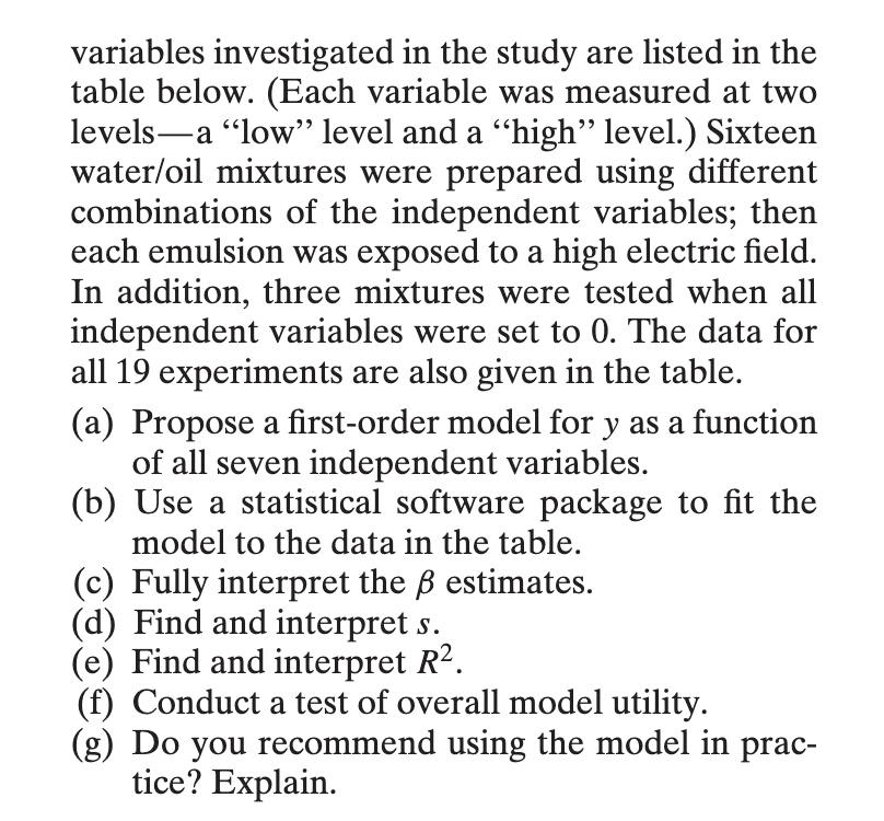 Solved 4.14 Removing oil from a water/oil mix. In the oil