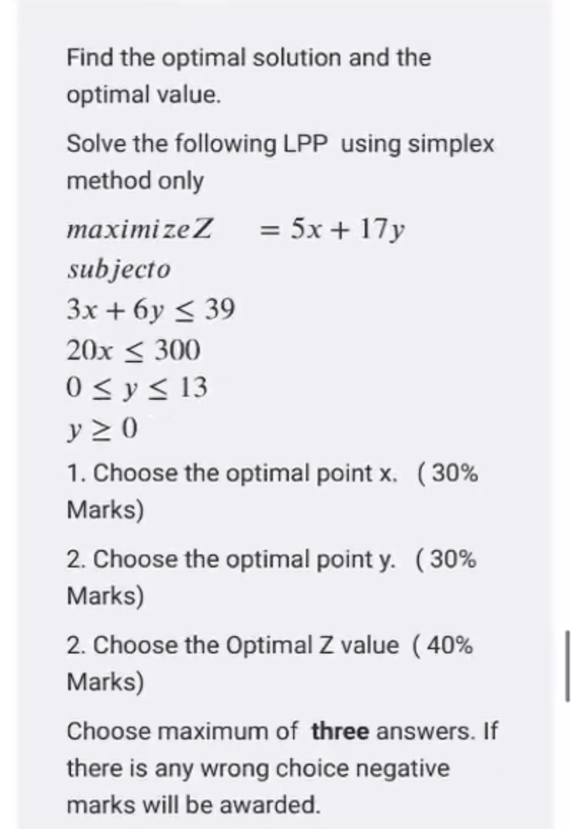 Solved Find the optimal solution and the optimal value. | Chegg.com