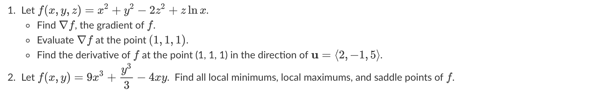 solved-1-let-f-x-y-z-x2-y2-2z2-zlnx-find-f-the-chegg