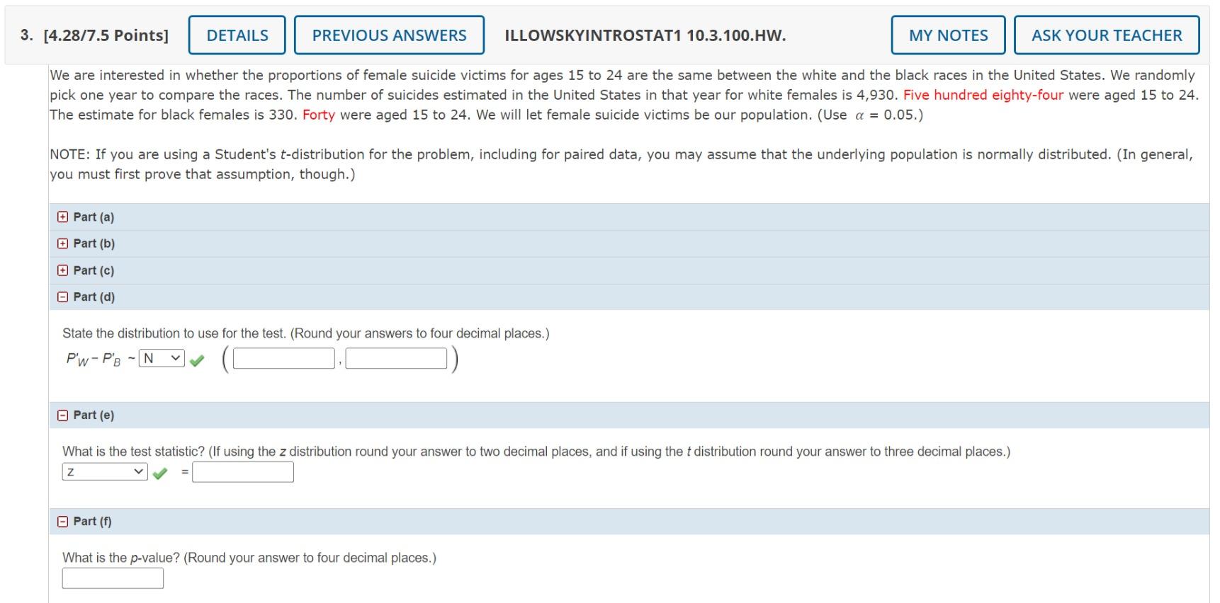 Solved We are interested in whether the proportions of | Chegg.com