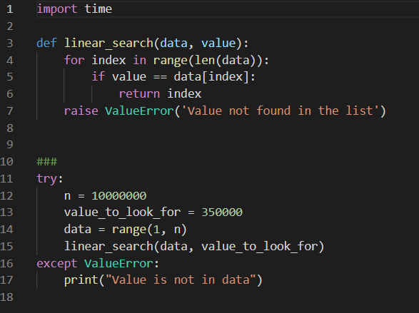 Solved (25 pts) Please see the content of linear_search.py | Chegg.com