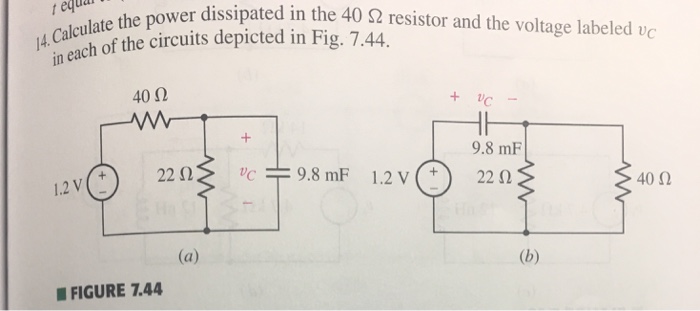 Solved Calculate the power dissipated in the 40 ohm resistor | Chegg.com