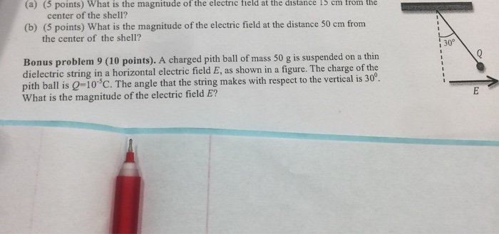 Solved What is the magnitude of the electric field at the | Chegg.com