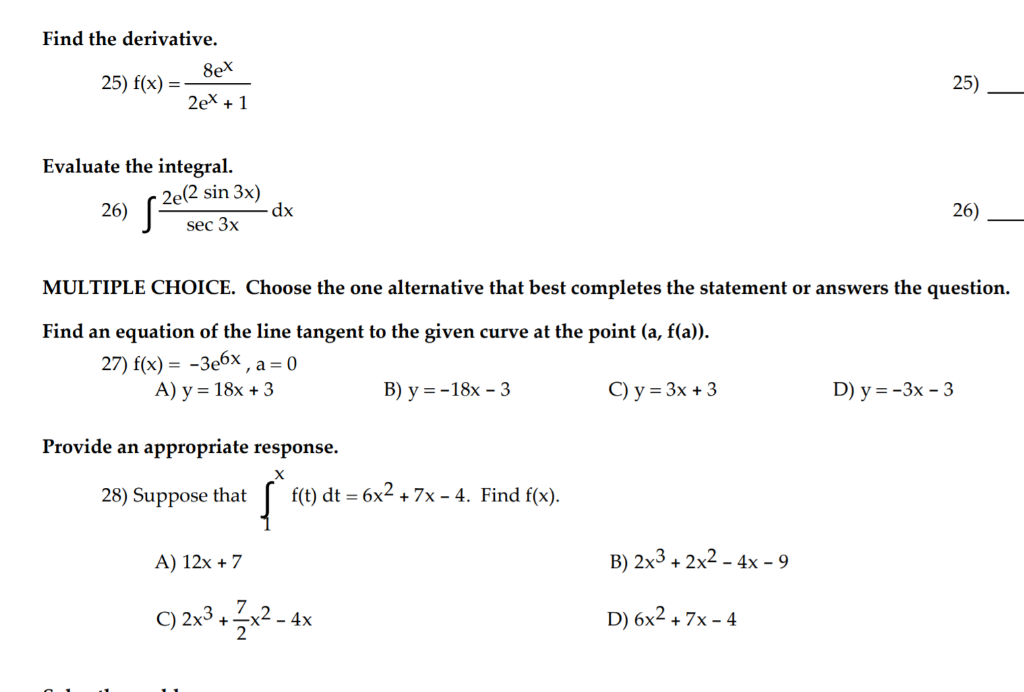 Solved Find the derivative. 25) f(x) = _8eX 25) 2ex + 1 | Chegg.com