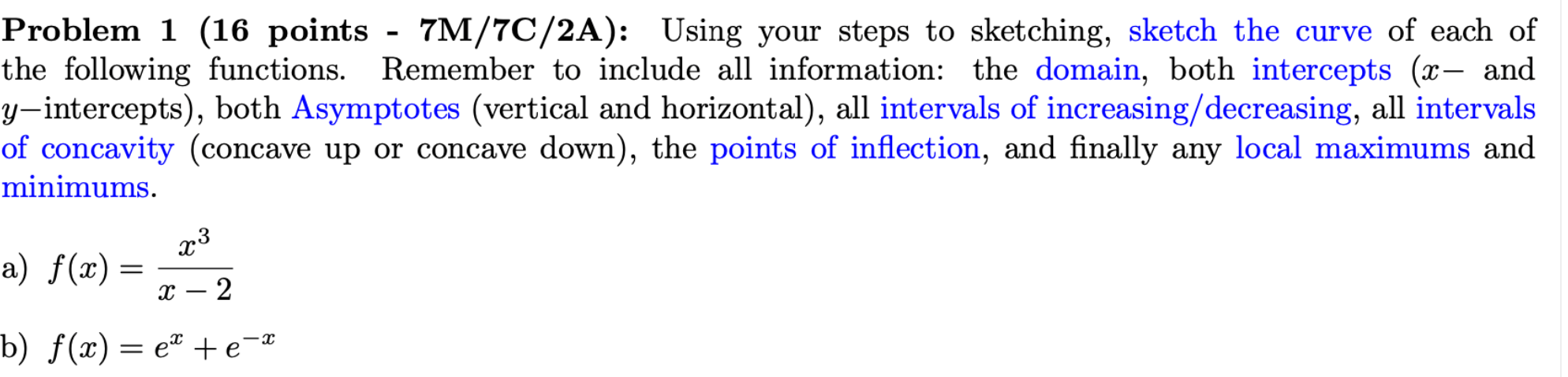 Solved Problem 1 (16 ﻿points - 7M/7C/2A): Using your steps | Chegg.com
