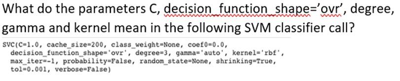 What do the parameters C, decision function | Chegg.com