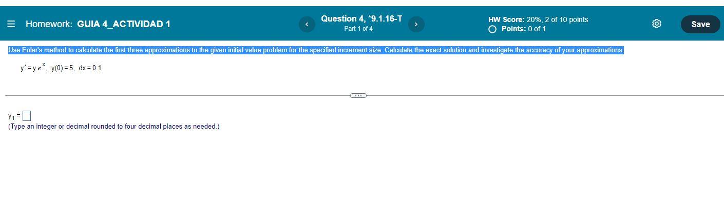 Solved Homework: GUIA 4 ACTIVIDAD 1 Question 4, *9.1.16-T | Chegg.com