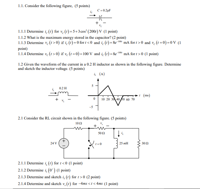 Solved 2.2 Consider The RC Circuit Shown In The Following | Chegg.com