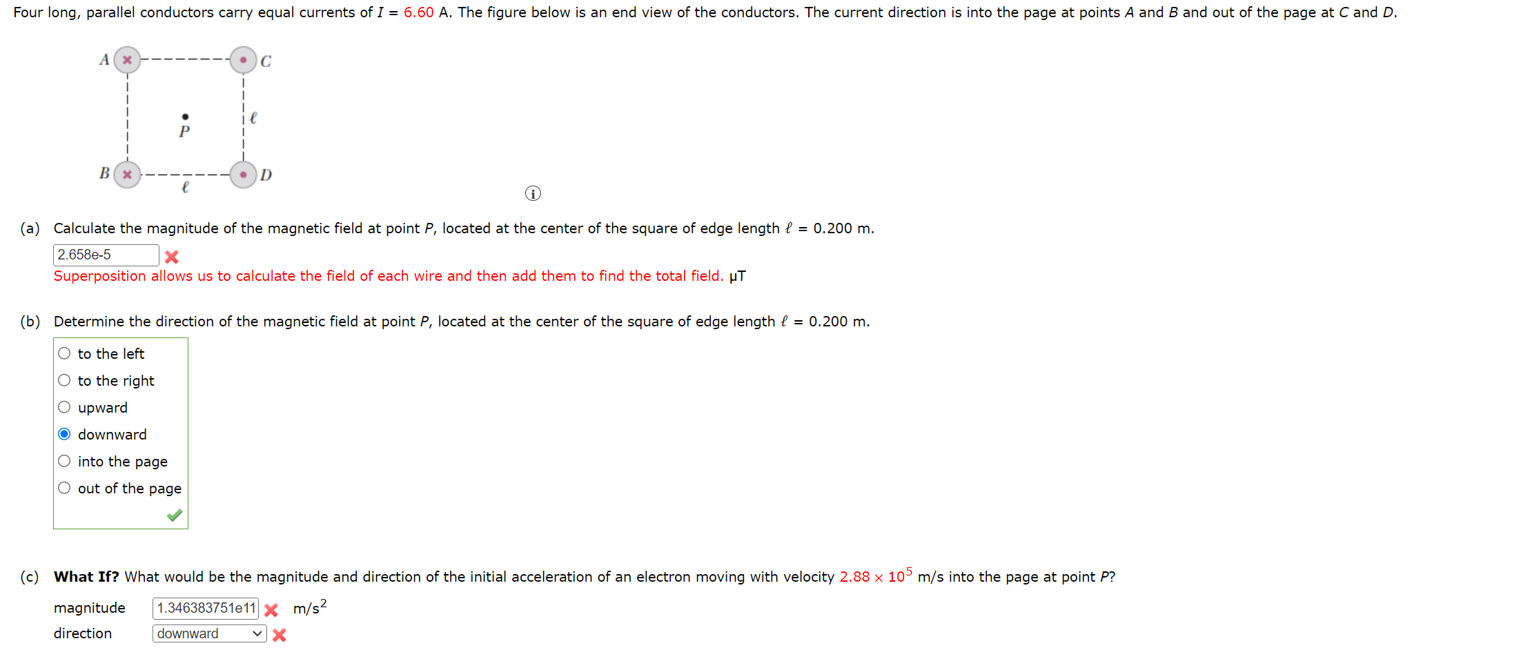 Solved (i) (a) Calculate the magnitude of the magnetic field | Chegg.com