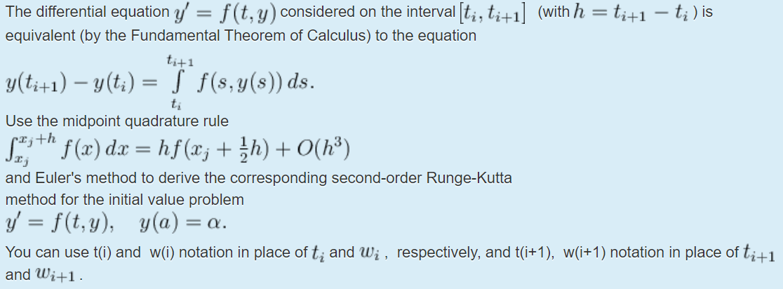 Solved The Differential Equation Y F T Y Considered O Chegg Com