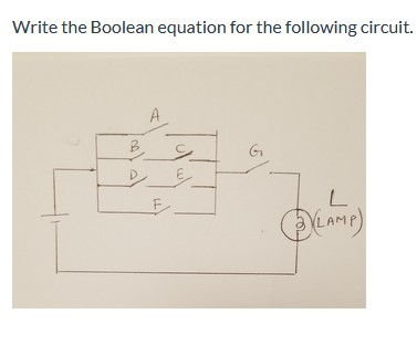 Solved Write The Boolean Equation For The Following Circuit. | Chegg.com