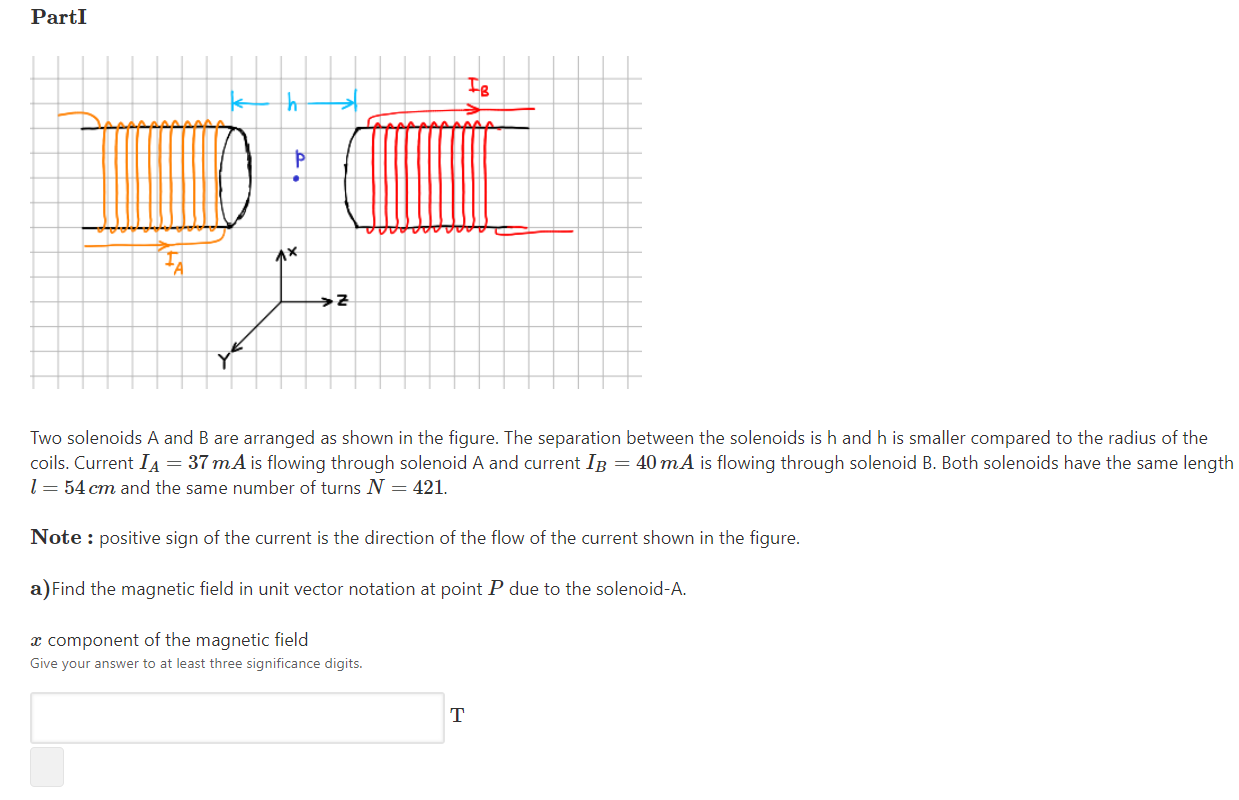 Solved Parti IB th AX >Z Two solenoids A and B are arranged