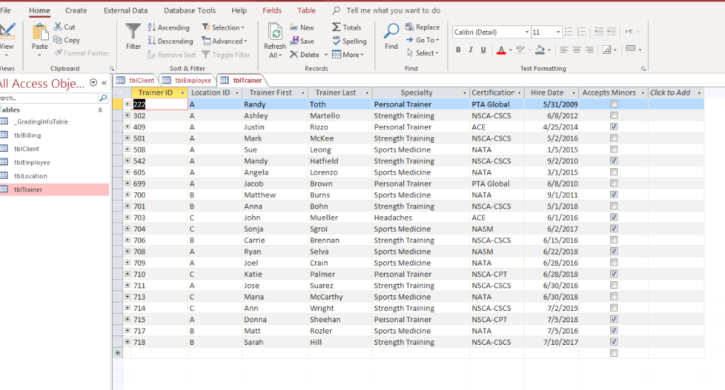 Solved Create a query to display all records from | Chegg.com